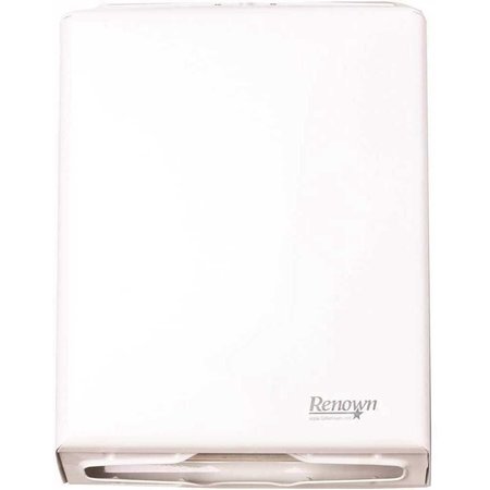 RENOWN ClearVu Multi-Fold / C-Fold Metal White Paper Towel Dispenser REN05134